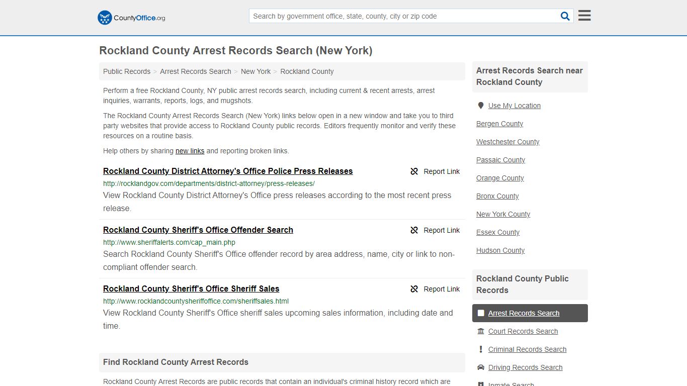 Arrest Records Search - Rockland County, NY (Arrests ...